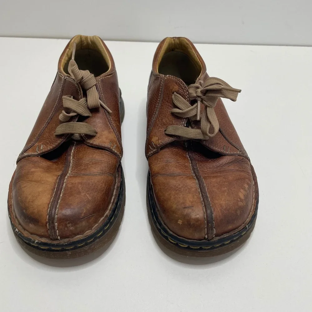 Dr Martens 11232 Brown Leather Center Seam Oxford Shoes Men 8 Dark Academia Prep